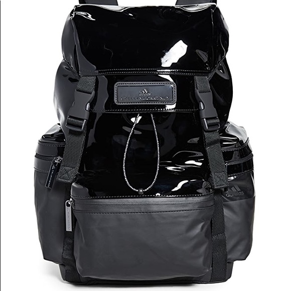 Adidas by Stella McCartney Handbags - Adidas by Stella McCartney Black Patent Backpack